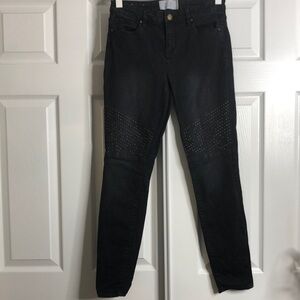 Rachel Roy Denim Black Skinny Jeans‎ Studded 28